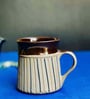 Clay Canoe 500ml White & Brown Ceramic Coffee Mug