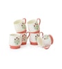 Clay Craft Fine Ceramic Adam Blossom Tea/Coffee Cup Set Of 6 (BL2)