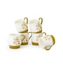 Clay Craft Fine Ceramic Adam Blossom Tea/Coffee Cup Set Of 6 (BL4)