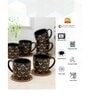 Clay Craft Fine Ceramic Alton Pebble Tea/Coffee Cup Set Of 6