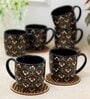 Clay Craft Fine Ceramic Alton Pebble Tea/Coffee Cup Set Of 6