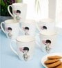 Clay Craft Fine Ceramic Barbie Tea/Coffee Cup Set Of 6