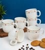 Clay Craft Fine Ceramic Barrel Impression Tea/Coffee Cup Set Of 6
