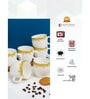 Clay Craft Fine Ceramic Barrel Impression Tea/Coffee Cup Set Of 6