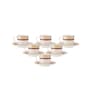 Clay Craft Fine Ceramic Cheers Super Cup & Saucer Set of 12 (6 Cups + 6 Saucer) -180 ml each