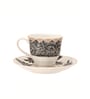 Clay Craft Fine Ceramic Classic Super Cup & Saucer Set of 12 (6 Cups + 6 Saucer) -160 ml each