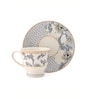 Clay Craft Fine Ceramic Classic Super Cup & Saucer Set of 12 (6 Cups + 6 Saucer) -160 ml each