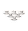 Clay Craft Fine Ceramic Classic Super Cup & Saucer Set of 12 (6 Cups + 6 Saucer) -160 ml each