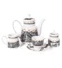 Clay Craft Fine Ceramic Classic Super Tea Set Of 15( 6 Cup, 6 Saucer, 1 Milk Pot, 1 Tea Pot, 1 Sugar Pot)