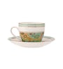 Clay Craft Fine Ceramic Cream Fiesta Cup & Saucer Set of 12 (6 Cups + 6 Saucer) -180 ml each