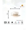 Clay Craft Fine Ceramic Cream Super Cup & Saucer Set of 12 (6 Cups + 6 Saucer)