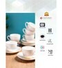 Clay Craft Fine Ceramic Cream Super Cup & Saucer Set of 12 (6 Cups + 6 Saucer)