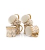 Clay Craft Fine Ceramic Diamond Ebony Tea/Coffee Cup Set Of 6