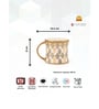 Clay Craft Fine Ceramic Diamond Ebony Tea/Coffee Cup Set Of 6