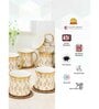 Clay Craft Fine Ceramic Diamond Ebony Tea/Coffee Cup Set Of 6