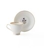 Clay Craft Fine Ceramic Diamond Impression Tea Set Of 15( 6 Cup, 6 Saucer, 1 Milk Pot, 1 Tea Pot, 1 Sugar Pot)
