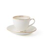 Clay Craft Fine Ceramic Diamond Impression Tea Set Of 15( 6 Cup, 6 Saucer, 1 Milk Pot, 1 Tea Pot, 1 Sugar Pot)