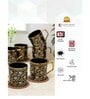 Clay Craft Fine Ceramic Director Ebony Tea/Coffee Cup Set Of 6