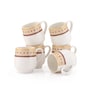Clay Craft Fine Ceramic Ira Super Tea/Coffee Cup Set Of 6