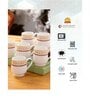 Clay Craft Fine Ceramic Ira Super Tea/Coffee Cup Set Of 6