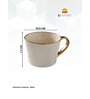 Clay Craft Fine Ceramic Jasper EM Ivory Milk Mug 2 Piece -320 ml
