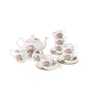Clay Craft Fine Ceramic Karina Floral Tea Set Of 15( 6 Cup, 6 Saucer, 1 Milk Pot, 1 Tea Pot, 1 Sugar Pot)