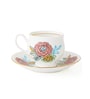 Clay Craft Fine Ceramic Karina Floral Tea Set Of 15( 6 Cup, 6 Saucer, 1 Milk Pot, 1 Tea Pot, 1 Sugar Pot)