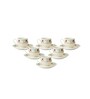 Clay Craft Fine Ceramic Karina Super Cup & Saucer Set of 12 (6 Cups + 6 Saucer)