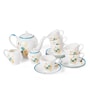 Clay Craft Fine Ceramic King Mw Tea Set Of 15( 6 Cup, 6 Saucer, 1 Milk Pot, 1 Tea Pot, 1 Sugar Pot)