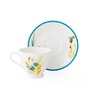 Clay Craft Fine Ceramic King Mw Tea Set Of 15( 6 Cup, 6 Saucer, 1 Milk Pot, 1 Tea Pot, 1 Sugar Pot)
