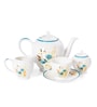 Clay Craft Fine Ceramic King Mw Tea Set Of 15( 6 Cup, 6 Saucer, 1 Milk Pot, 1 Tea Pot, 1 Sugar Pot)