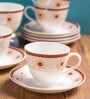 Clay Craft Fine Ceramic King Super Cup & Saucer Set of 12 (6 Cups + 6 Saucer)