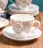 Clay Craft Fine Ceramic King Super Cup & Saucer Set of 12 (6 Cups + 6 Saucer)