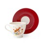 Clay Craft Fine Ceramic King Super Mw Cup & Saucer Set of 12 (6 Cups + 6 Saucer)
