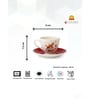 Clay Craft Fine Ceramic King Super Mw Cup & Saucer Set of 12 (6 Cups + 6 Saucer)