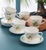Clay Craft Fine Ceramic King Super Mw Cup & Saucer Set of 12 (6 Cups + 6 Saucer)