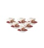 Clay Craft Fine Ceramic King Super Mw Cup & Saucer Set of 12 (6 Cups + 6 Saucer)