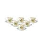 Clay Craft Fine Ceramic King Super Mw Cup & Saucer Set of 12 (6 Cups + 6 Saucer)