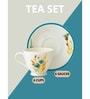 Clay Craft Fine Ceramic King Super Mw Cup & Saucer Set of 12 (6 Cups + 6 Saucer)