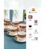 Clay Craft Fine Ceramic King Velvet Cup & Saucer Set of 12 (6 Cups + 6 Saucer)