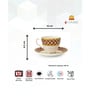 Clay Craft Fine Ceramic King Velvet Cup & Saucer Set of 12 (6 Cups + 6 Saucer)