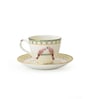 Clay Craft Fine Ceramic King Velvet Cup & Saucer Set of 12 (6 Cups + 6 Saucer)