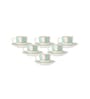 Clay Craft Fine Ceramic Maharani Noir Cup & Saucer Set of 12 (6 Cups + 6 Saucer)