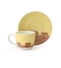 Clay Craft Fine Ceramic Maharani Super Cup & Saucer Set of 12 (6 Cups + 6 Saucer)