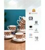 Clay Craft Fine Ceramic Maharani Super Cup & Saucer Set of 12 (6 Cups + 6 Saucer)