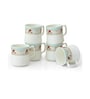 Clay Craft Fine Ceramic Mike Super Tea/Coffee Cup Set Of 6