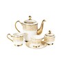 Clay Craft Fine Ceramic New Georgian Tea Set Of 15( 6 Cup, 6 Saucer, 1 Milk Pot, 1 Tea Pot, 1 Sugar Pot)