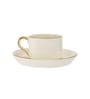 Clay Craft Fine Ceramic Rio Impression Cup & Saucer Set of 12 (6 Cups + 6 Saucer)