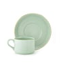 Clay Craft Fine Ceramic Rio Impression Cup & Saucer Set of 12 (6 Cups + 6 Saucer)
