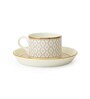 Clay Craft Fine Ceramic Rio Impression Cup & Saucer Set of 12 (6 Cups + 6 Saucer)